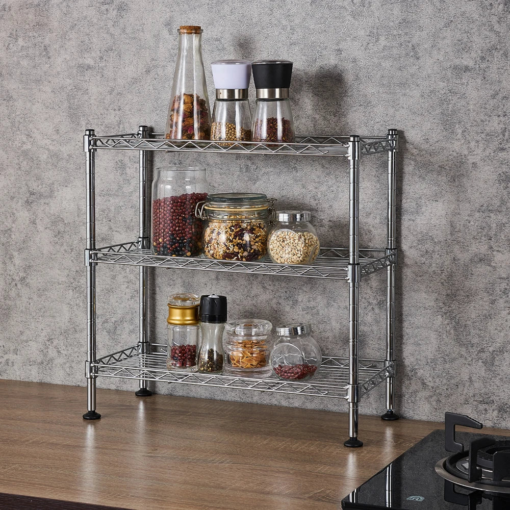 EZHomeEssentials 3 Tier UltraZinc Cabinet Organizer