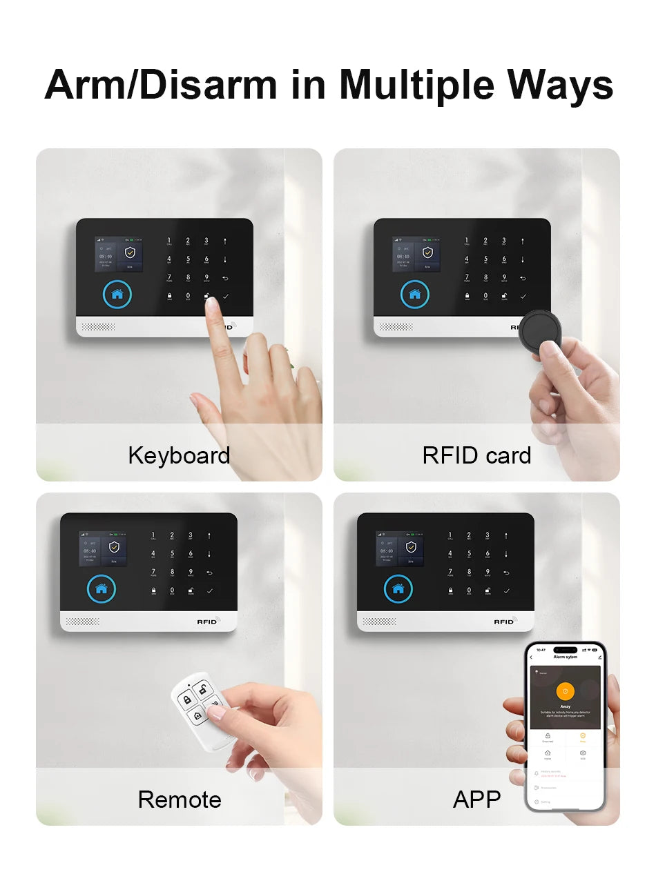 PGST 4G 2G WiFi GSM Wireless Alarm System PIR Sensor