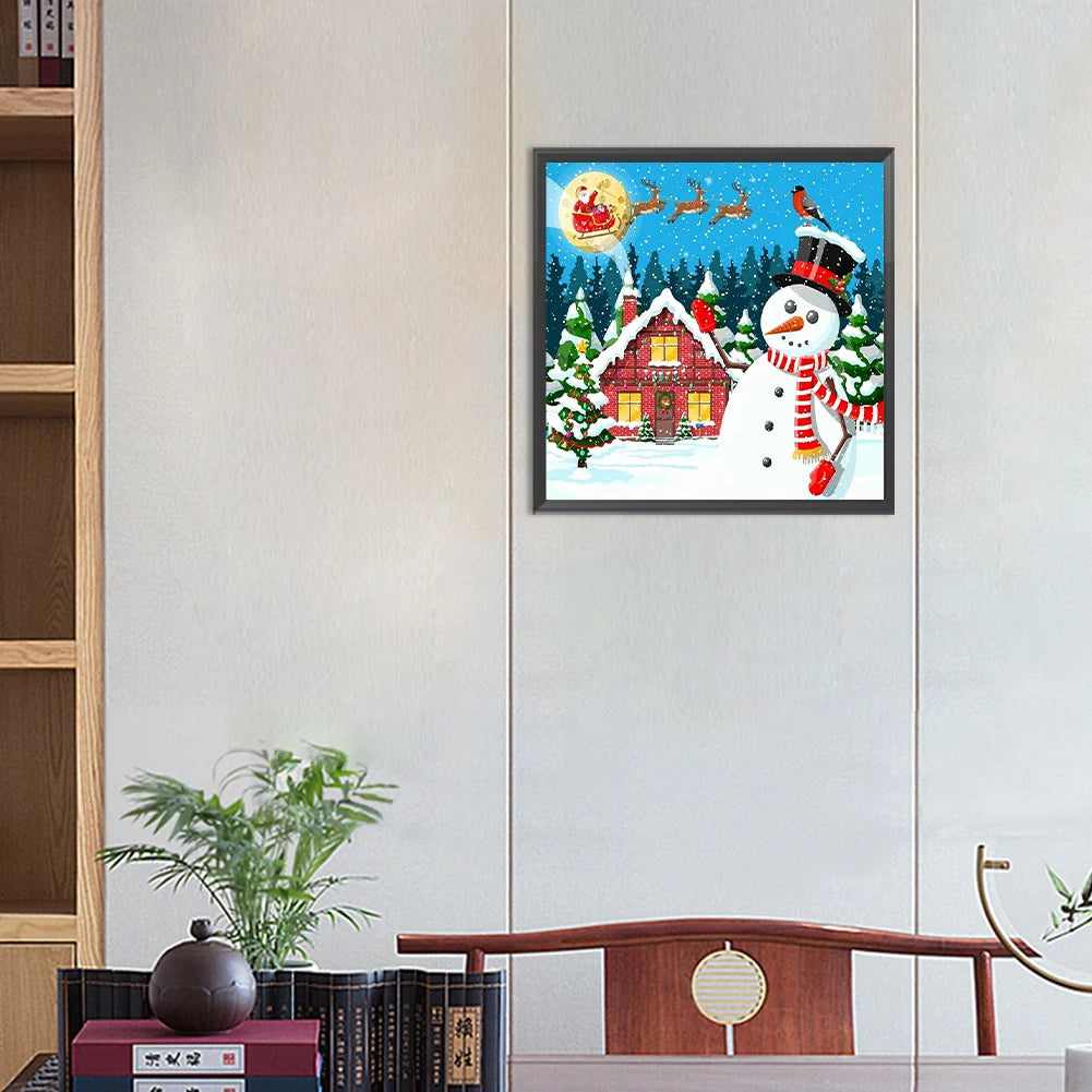 Frame 5D Diamond Painting Snow Day Kit For Home Decor