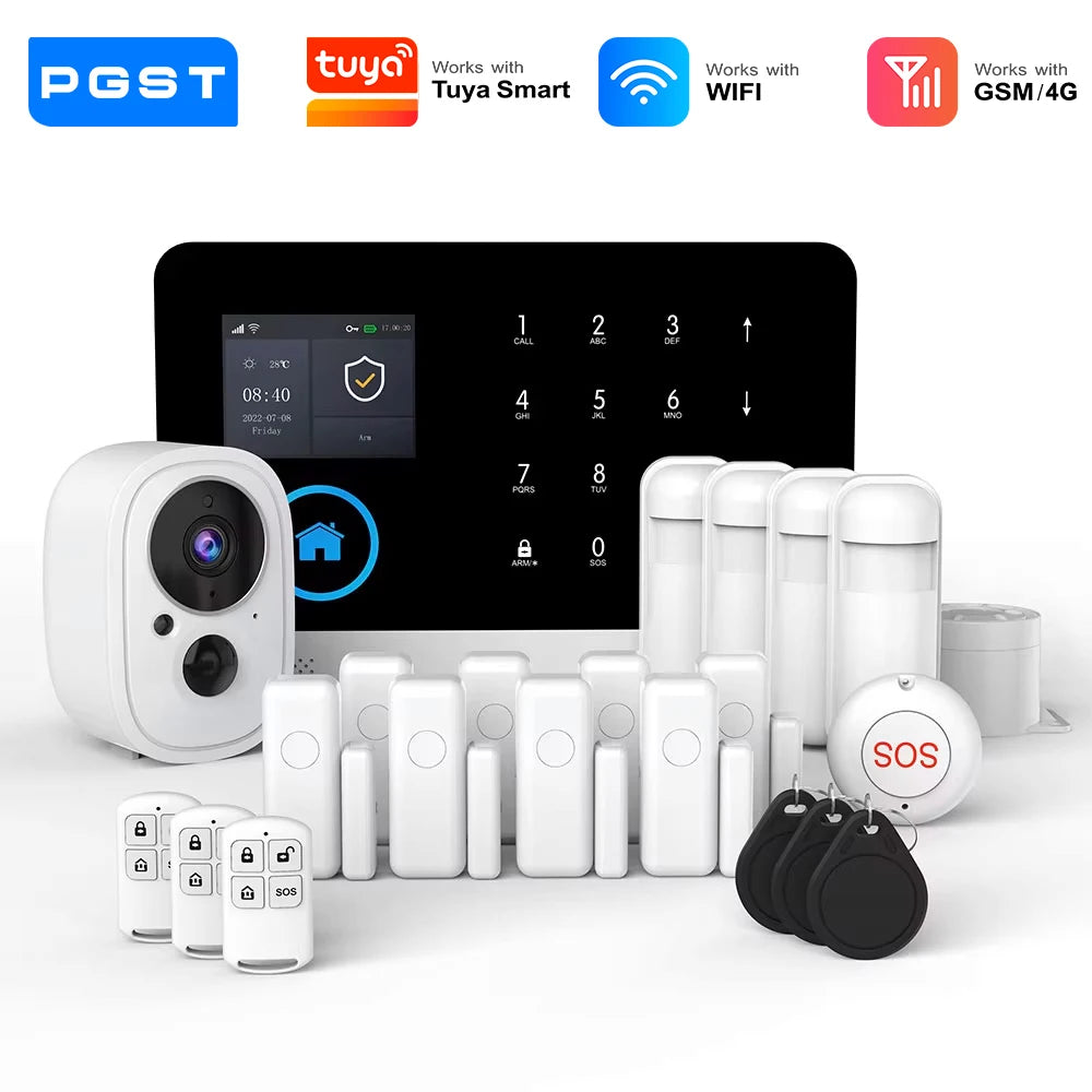 PGST 4G 2G WiFi GSM Wireless Alarm System PIR Sensor