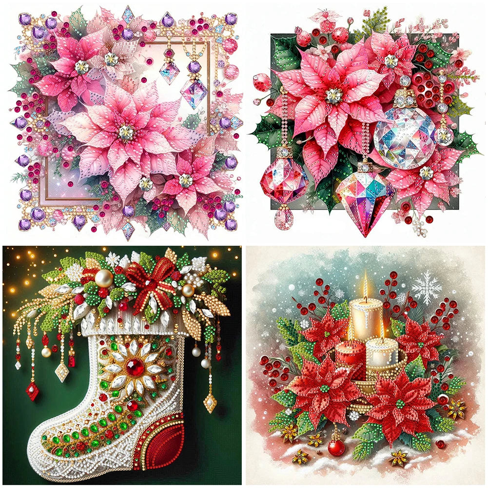 Canvas 5D Diamond Painting Kit Partial Shaped Drill Christmas ExtravaganzaEdition