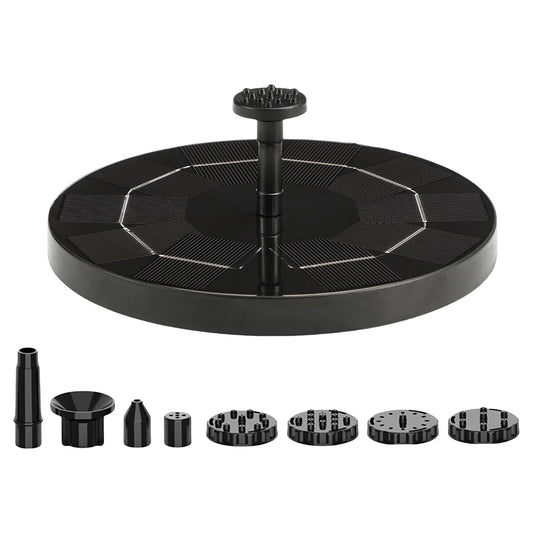 EZHomeEssentials Solar Fountain With 8 Nozzles Outdoor Pond