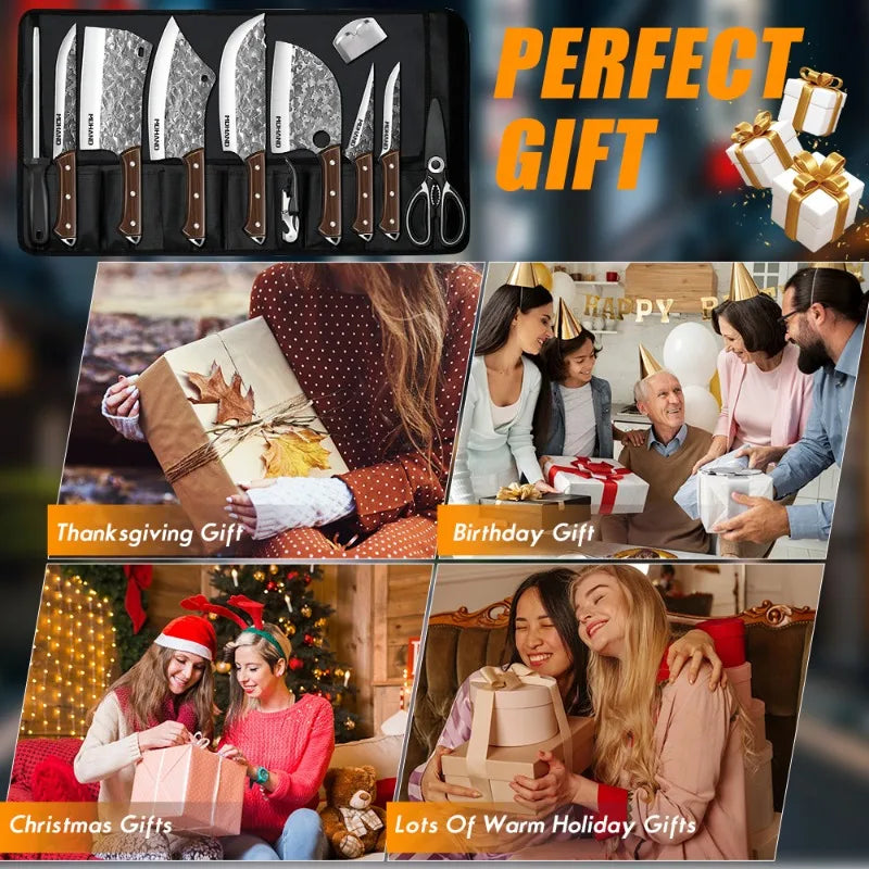 14-Piece Japanese Chef Knife Set High Carbon Steel