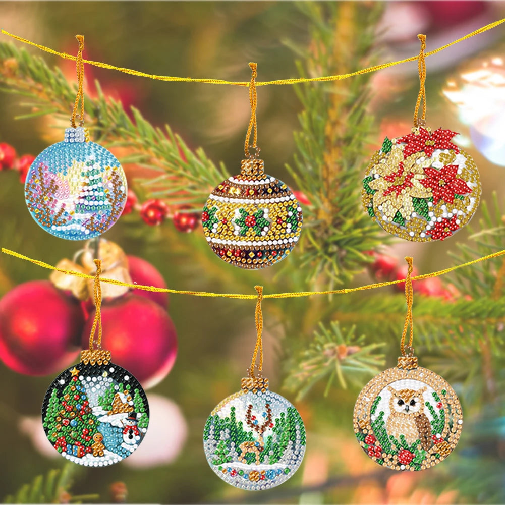 APWIKOGER Christmas 2D Diamond Art Kit Set Hanging Pendant Wall Door Decoration