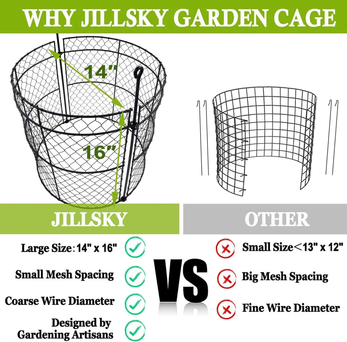 6 Pack Garden Cloches for Plants, Chicken Wire Cloche, 14" D x 16" H Wire Plant Protector, Plant Protectors from Animals