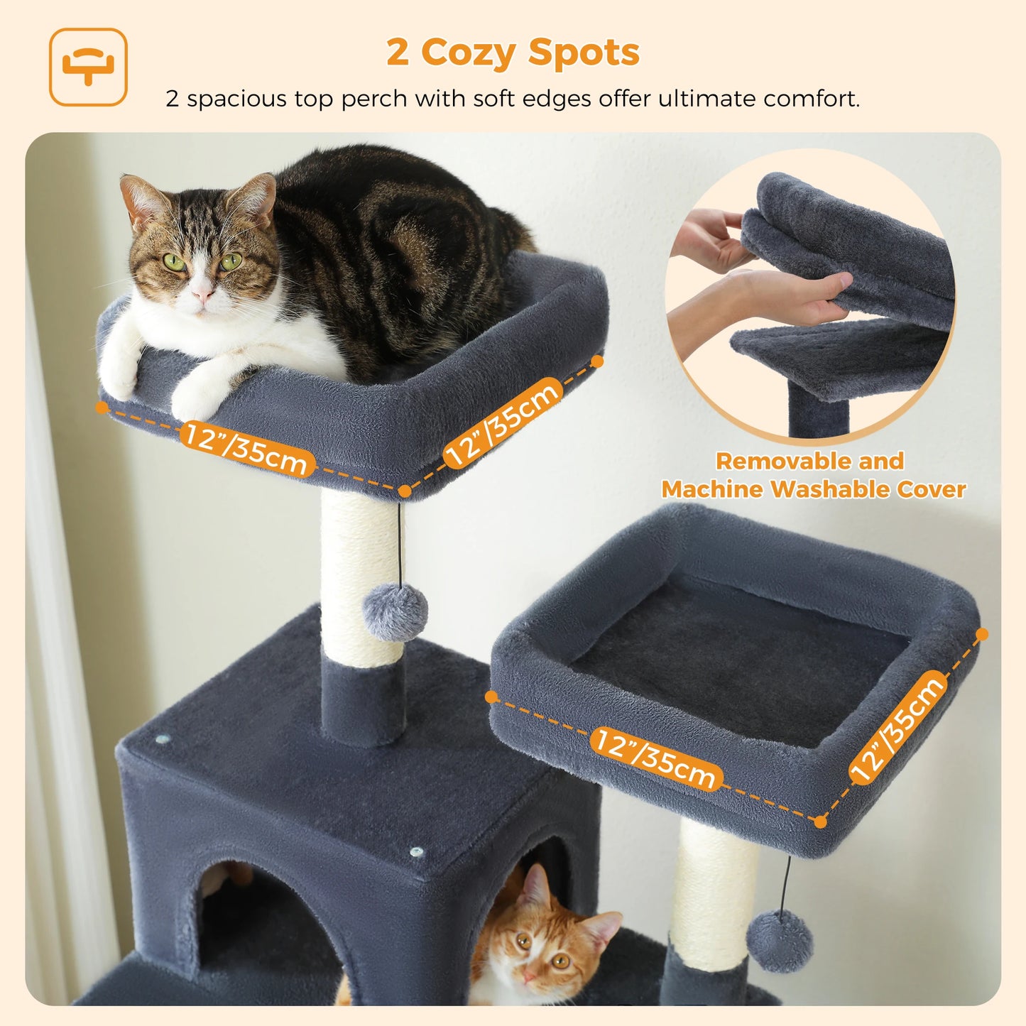 PAWZ Road Large Cat Tree And Tower For Indoor Cats