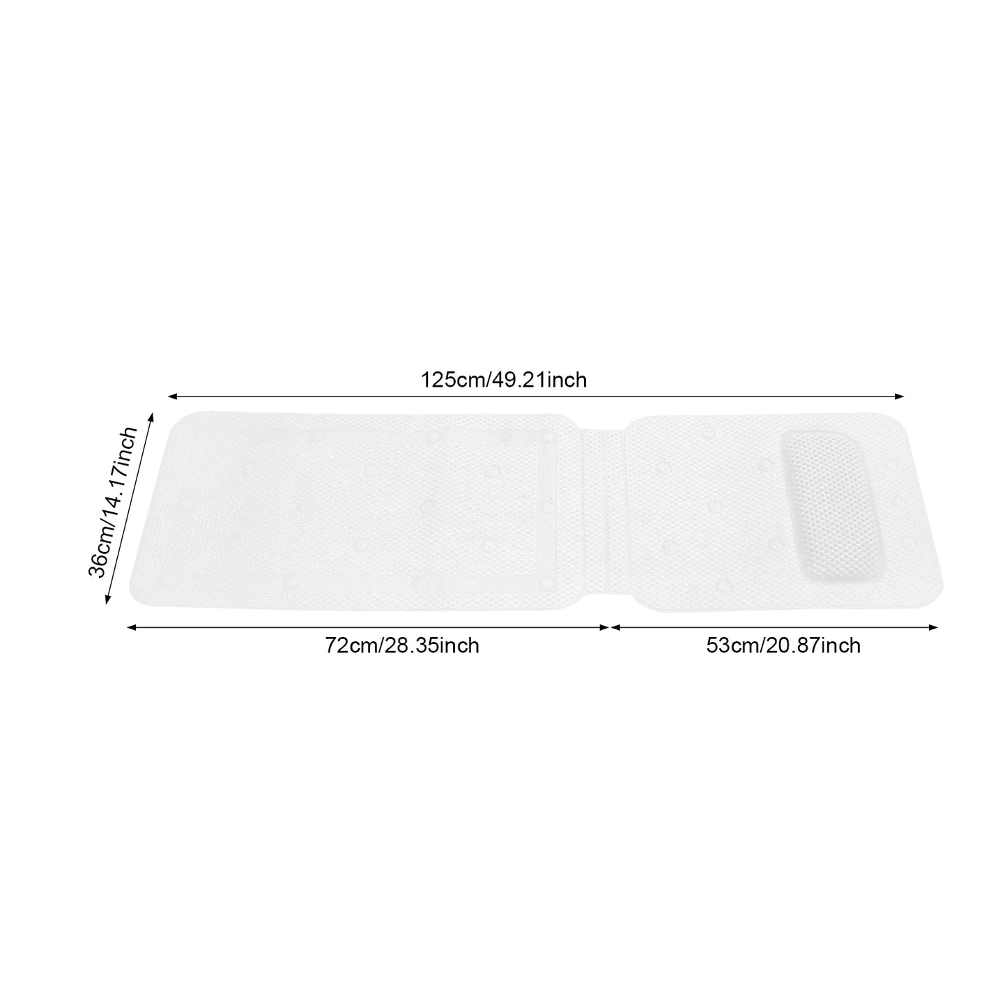 Bathtub Mat With Pillow Foam PVC Bath Cushion For Spa