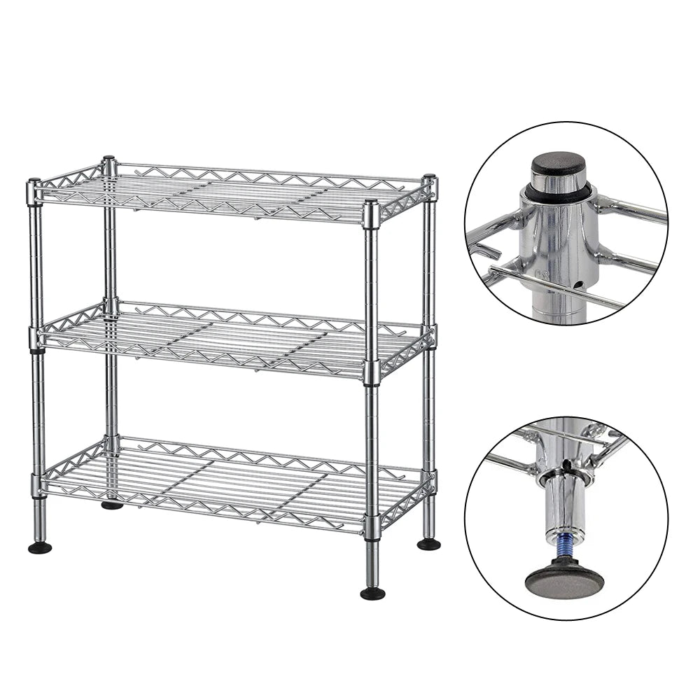 EZHomeEssentials 3 Tier UltraZinc Cabinet Organizer