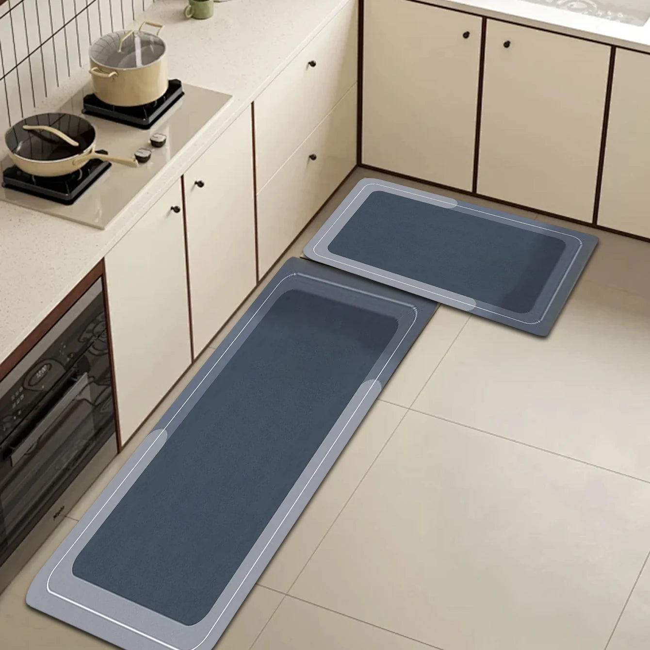 EZHomeEssentials Dirt Resistant Kitchen Floor Mat Non Slip