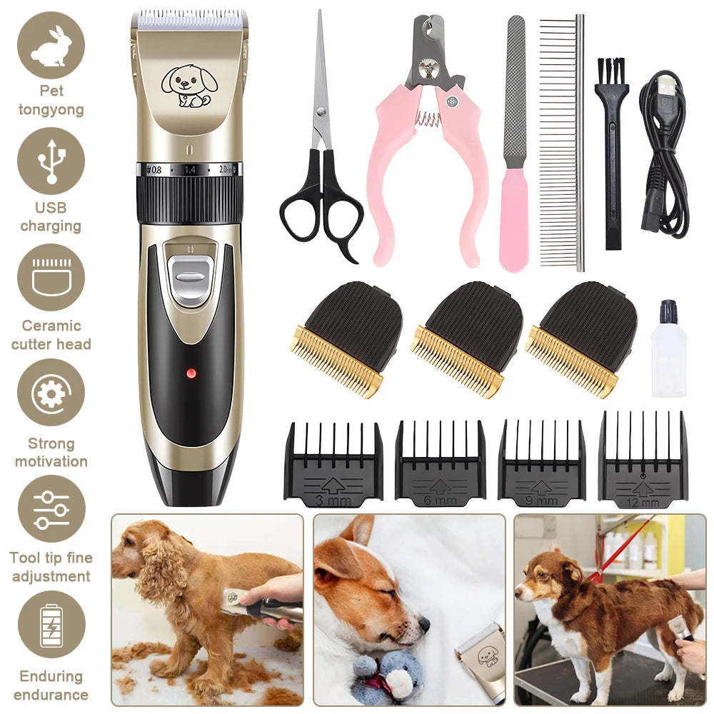 Hign-concerned Pet Clipper Kit Rechargeable Hair Trimmer