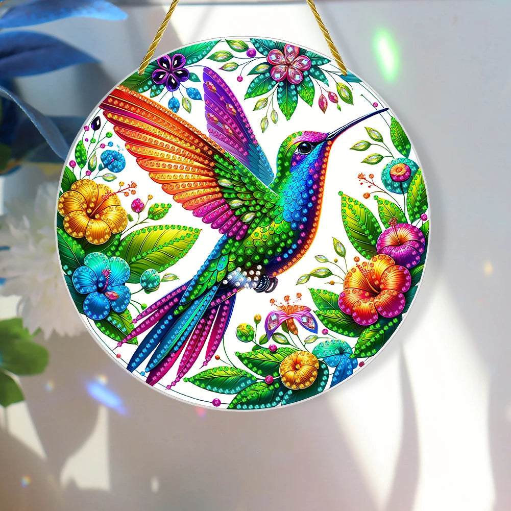 Alloet Bird Theme 2D Diamond Art Pendant Hanging Decor