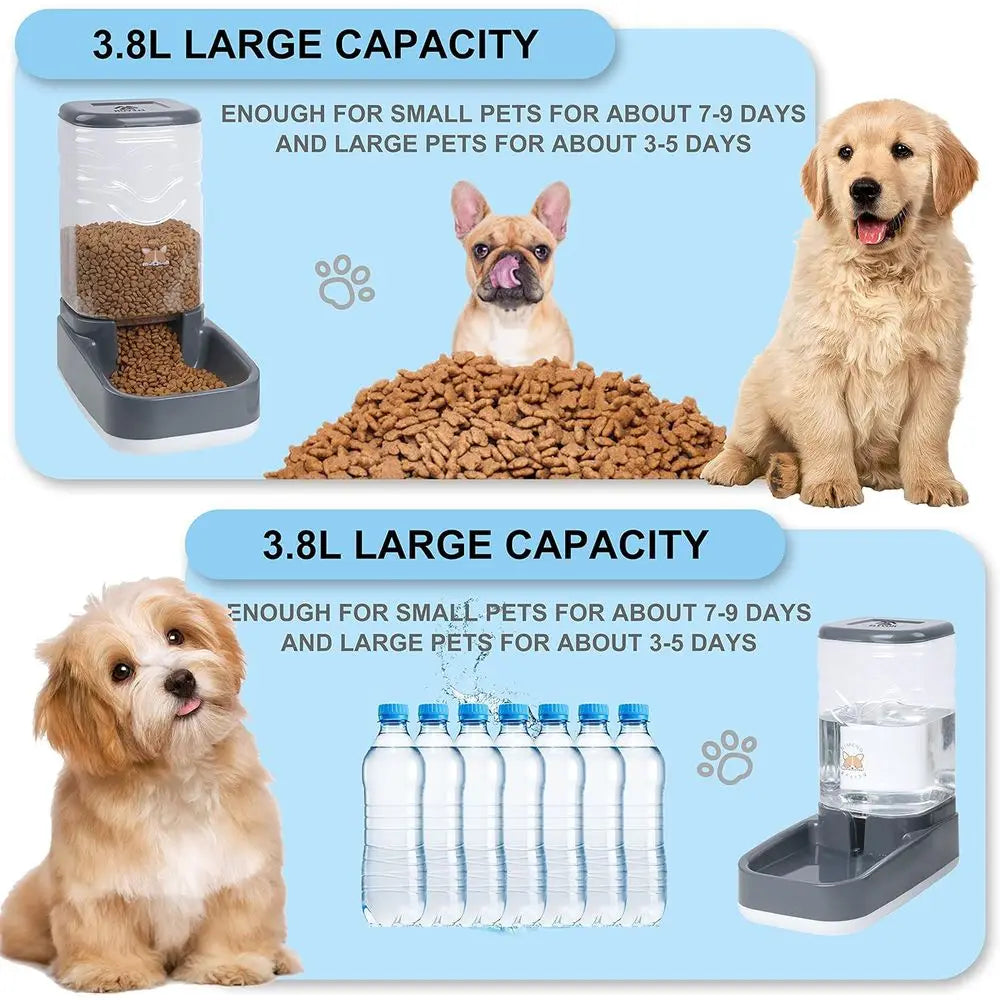 High Concerned Automatic Cat Feeder Gravity Food And Water Dispenser