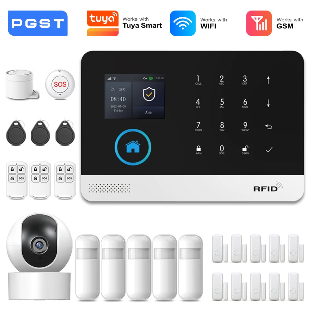 PGST 4G 2G WiFi GSM Wireless Alarm System PIR Sensor