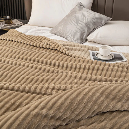 Zhejiang Craft Of Weaving Cashmere Wool Plush Blanket