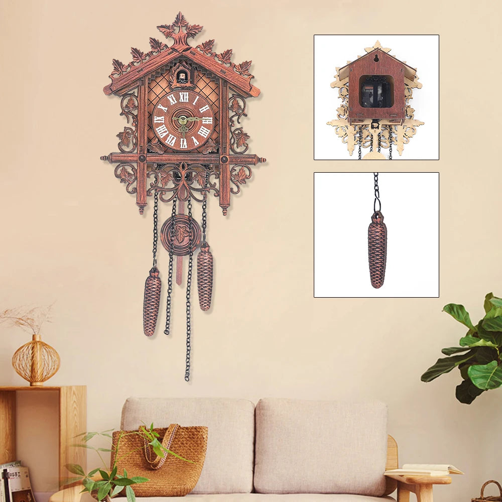 Is Smart Device Wooden Wall Clock Pendulum Living Room
