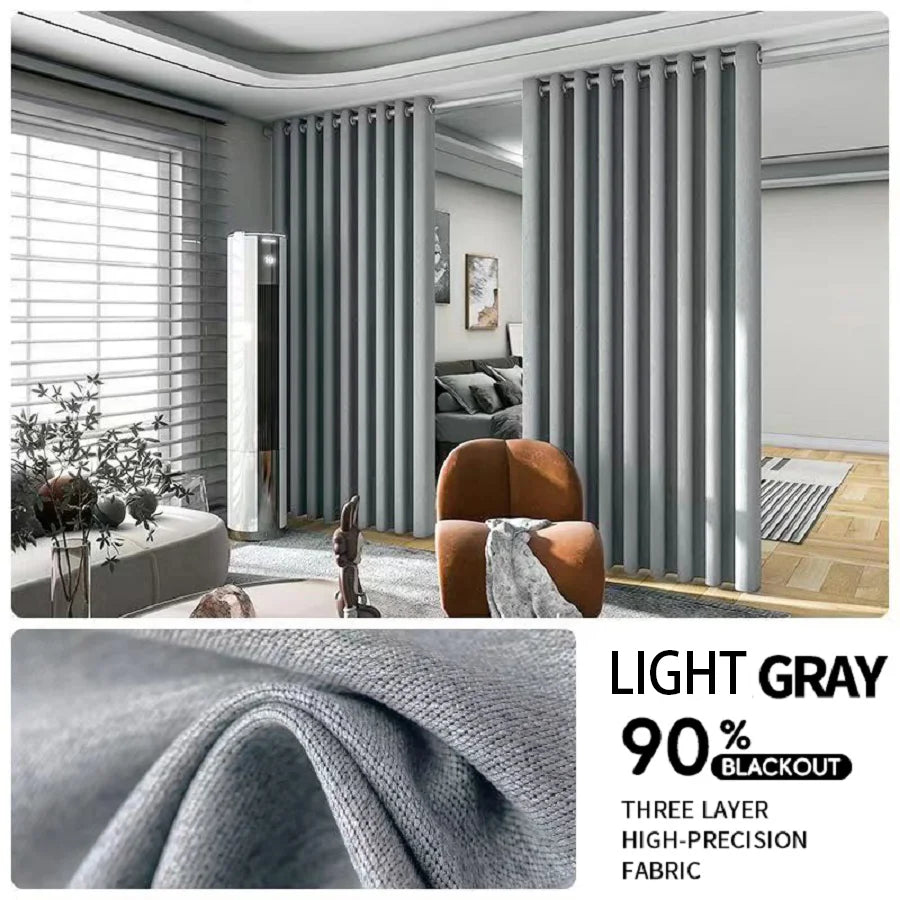 Blackout Room Divider Curtain 2Pc Noise Reduction