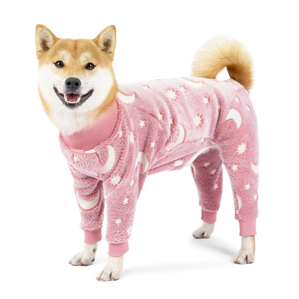 Fleece Dog Jumpsuit Winter Pajamas For Dogs