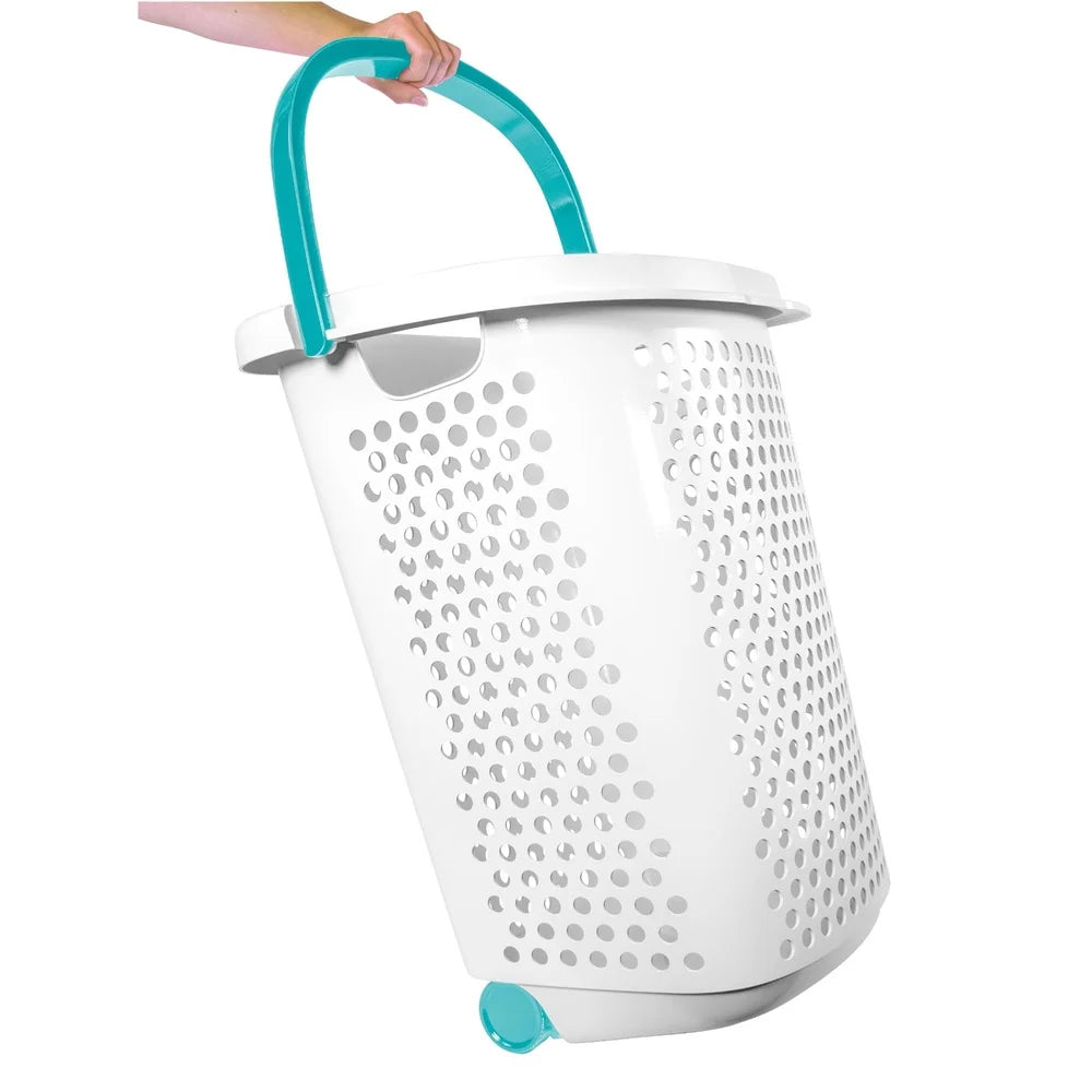 EZHomeEssentials Rolling Laundry Hamper With Pop Up Handle