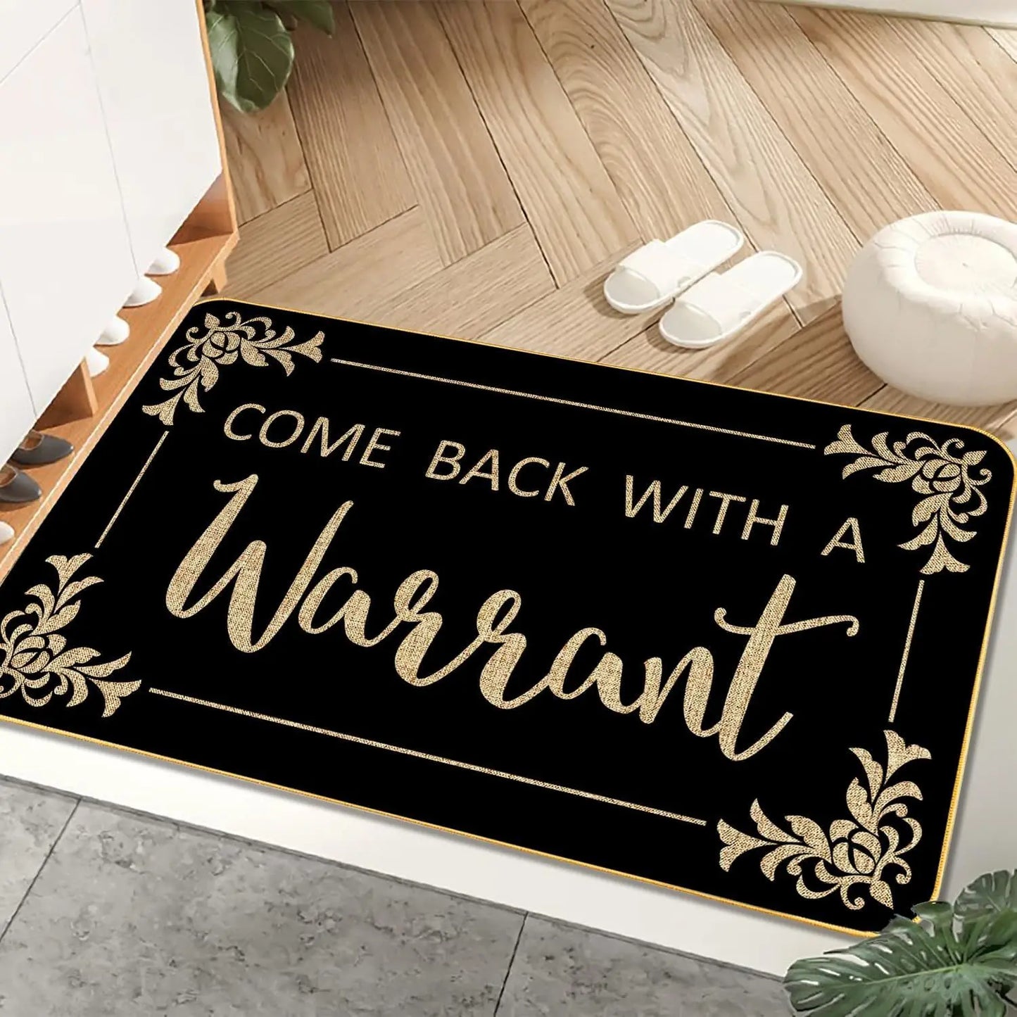 EZHomeEssentials Funny Welcome Mat Non Slip Rubber Entry