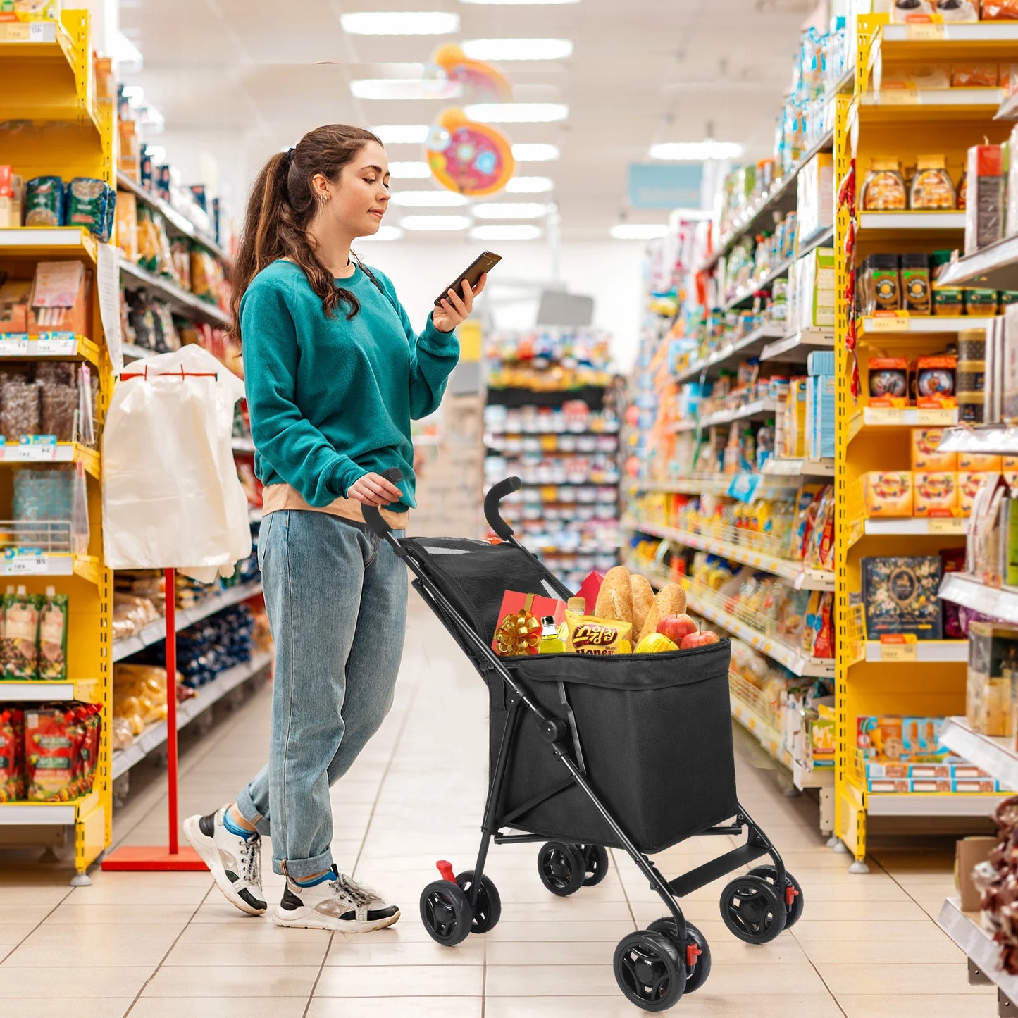 Foldable Cart Trolley For Market And Picnics