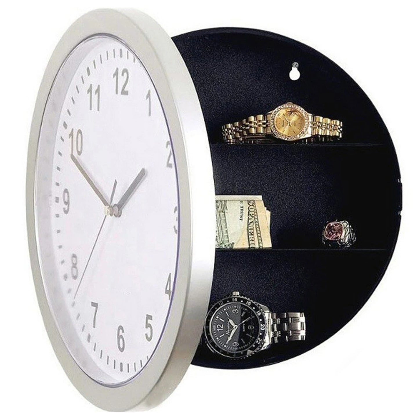 Hign-concerned Hidden Money Wall Clock Secret Compartment
