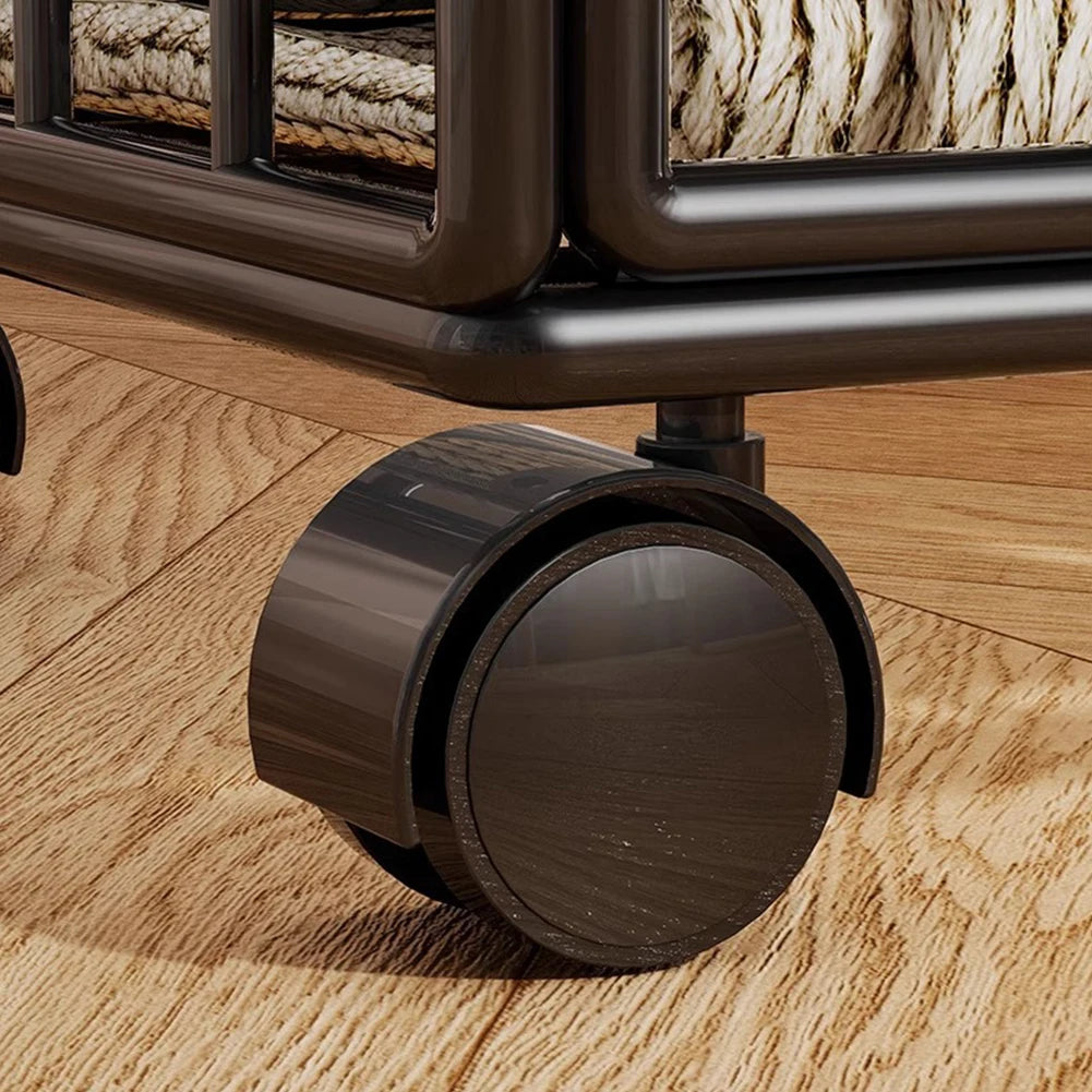 Shunmaii Plush Storage Organizer With Wheels For Kids Room Playroom