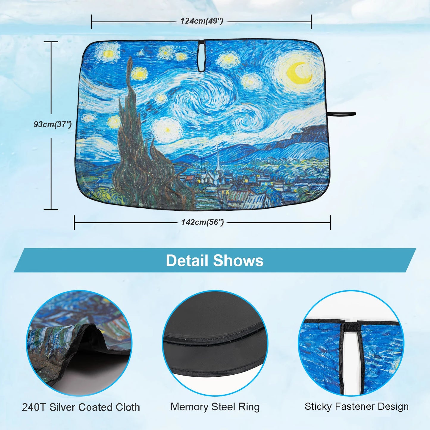 EZHomeEssentials Starry Sky Car Sun Shade For Tesla Models