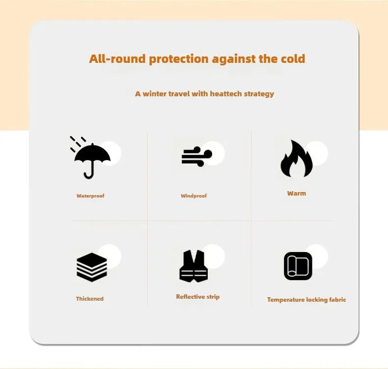 Winter Thermal Waterproof Motorcycle Handlebar Muffs