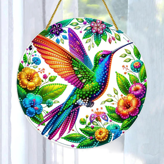 Alloet Bird Theme 2D Diamond Art Pendant Hanging Decor