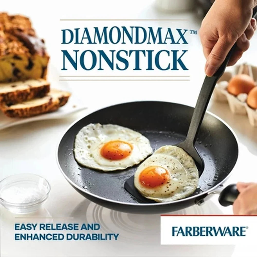 3pc Aluminum Nonstick Frying Pan Set Dishwasher Safe Skillet Set with Stay Cool Handles Oven Safe Easy Cleanup