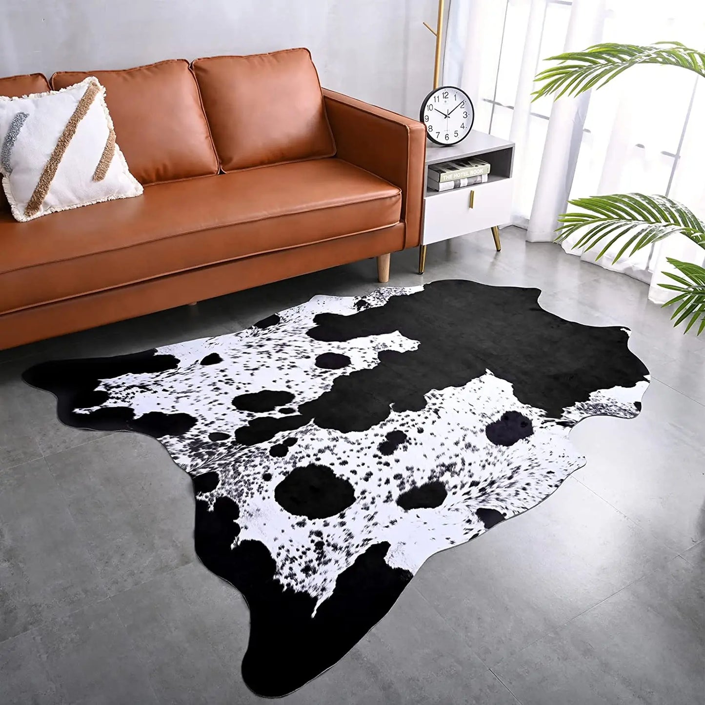 EZHomeEssentials American Style Faux Fur Cowhide Rug Decor