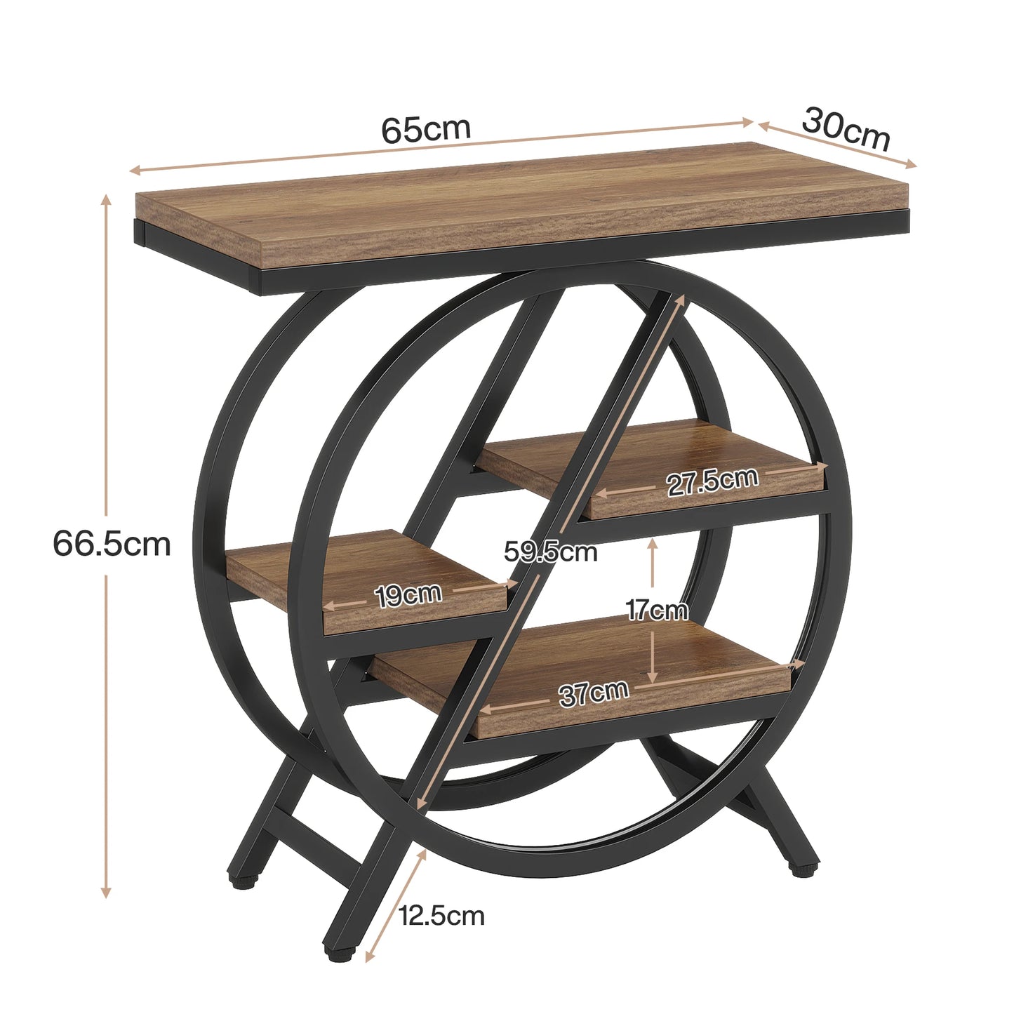 Tribesigns End Table for Living Room 3-Tier with Storage