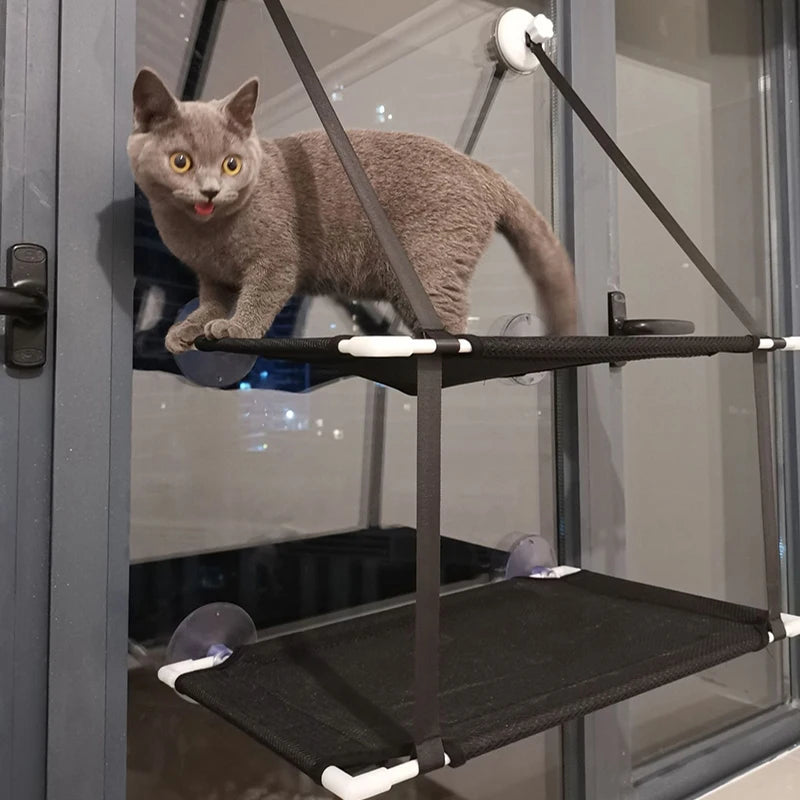Cat Window Hanging Bed Double Layer Hammock