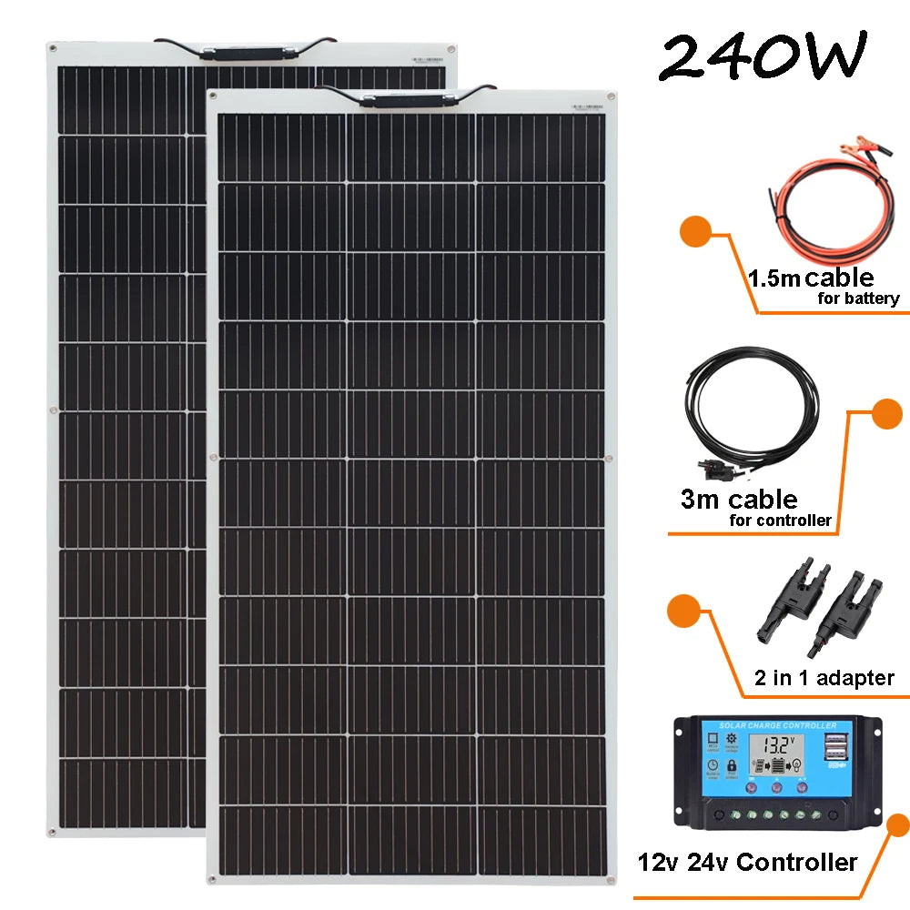 Xinpuguang 12V Solar Panel Off Grid Inverter Kit 120W