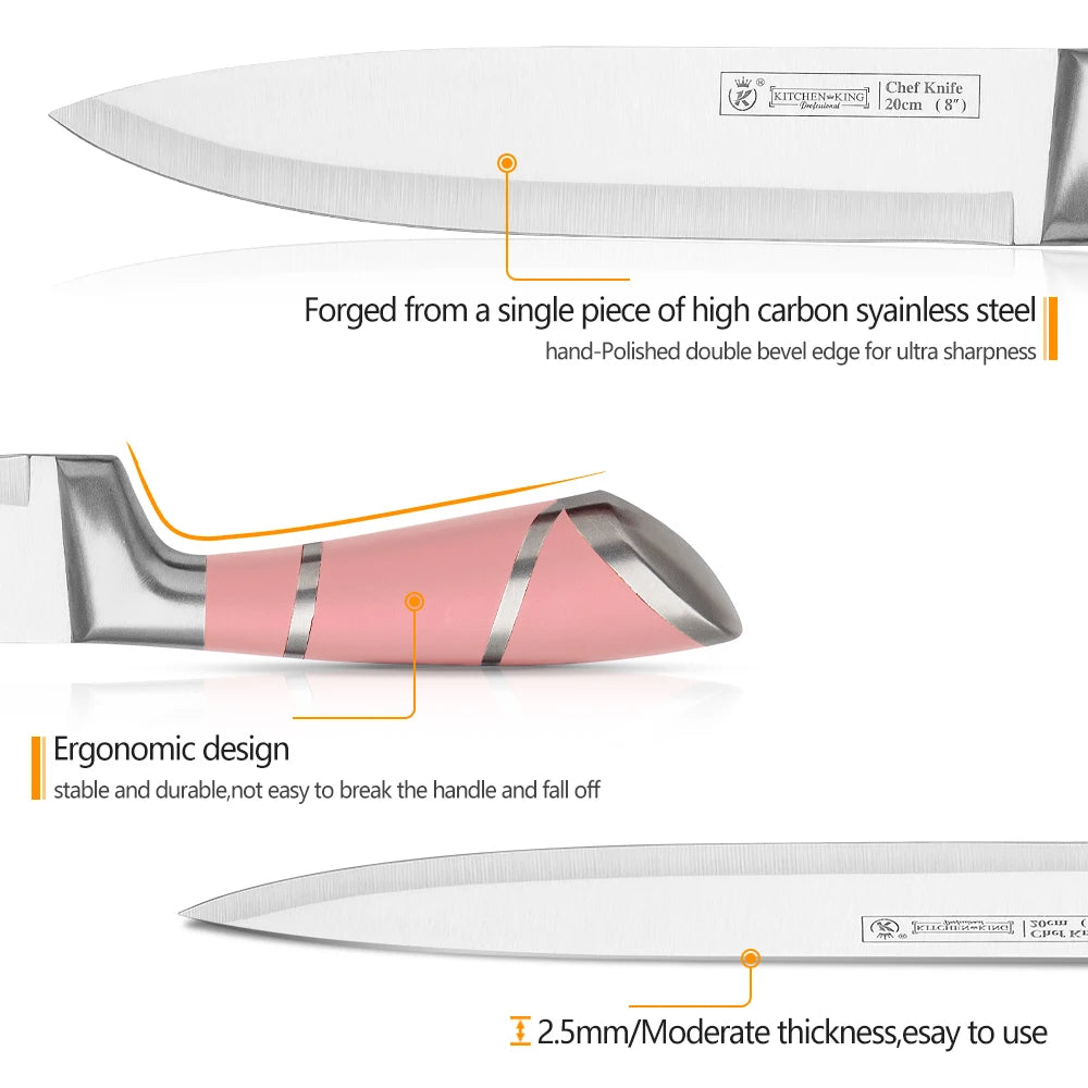 9 Piece Kitchen Knife Set Stainless Steel Hollow Handle