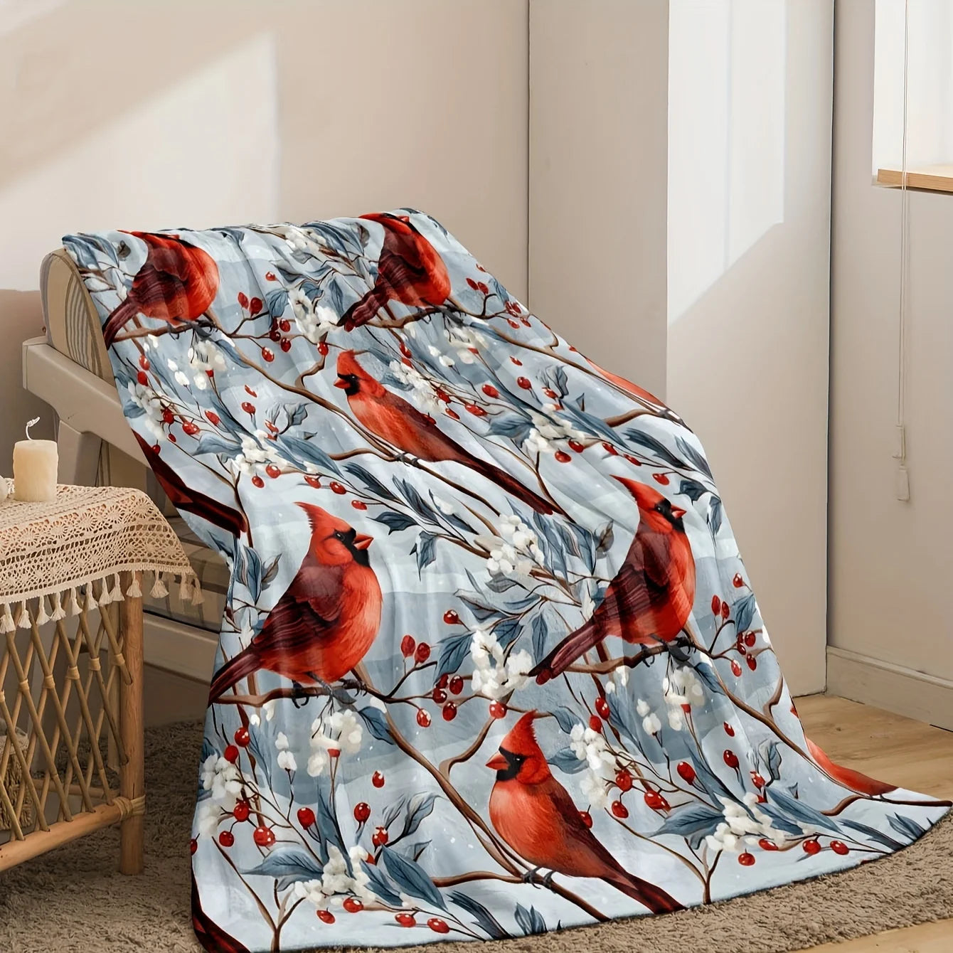 Craft of Weaving Christmas DigitalPrinted Blanket Luxury UltraWarm Fleece Seasonal