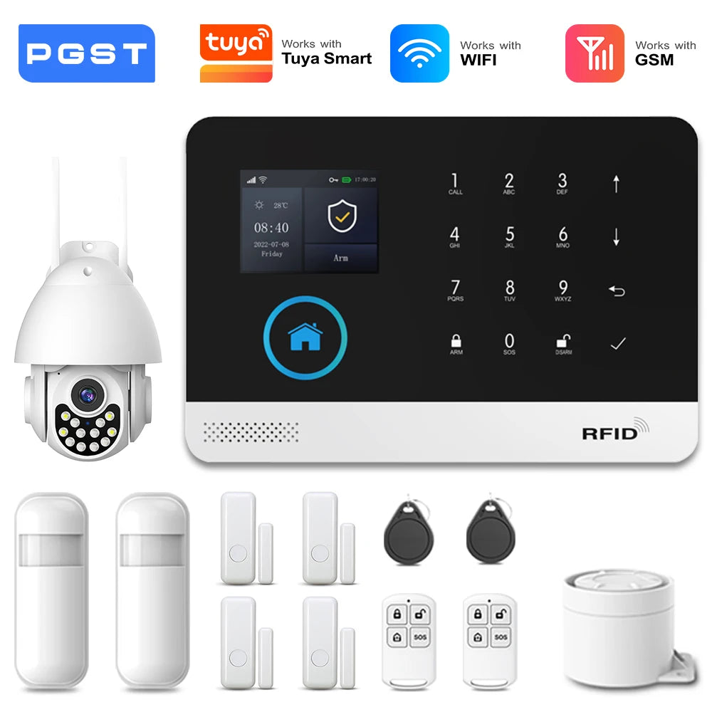 PGST 4G 2G WiFi GSM Wireless Alarm System PIR Sensor