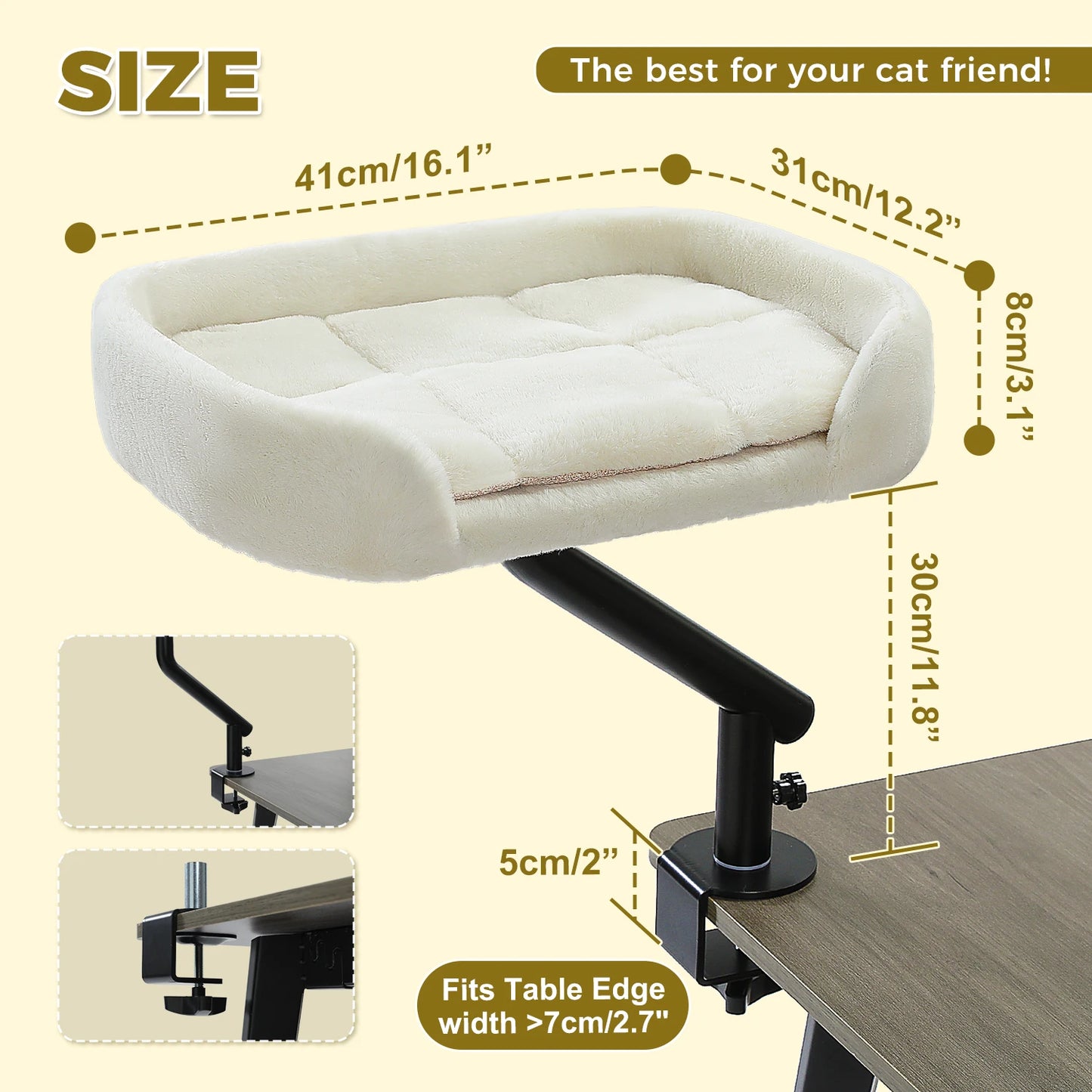 Road Cat Desk Bed 360 Degree Rotatable Stand Indoor