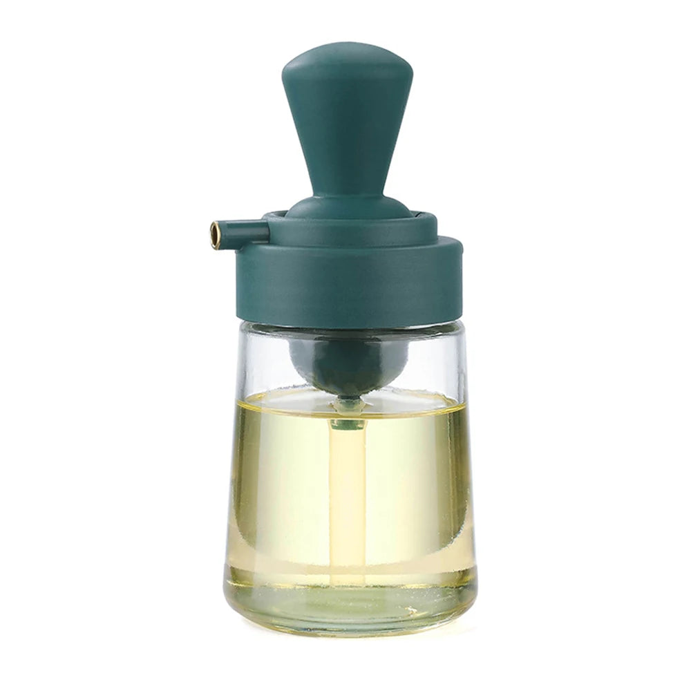 Glass Oil Bottle With Silicone Brush 2 In 1