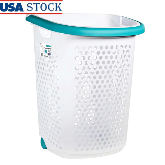 EZHomeEssentials Rolling Laundry Hamper With Pop Up Handle