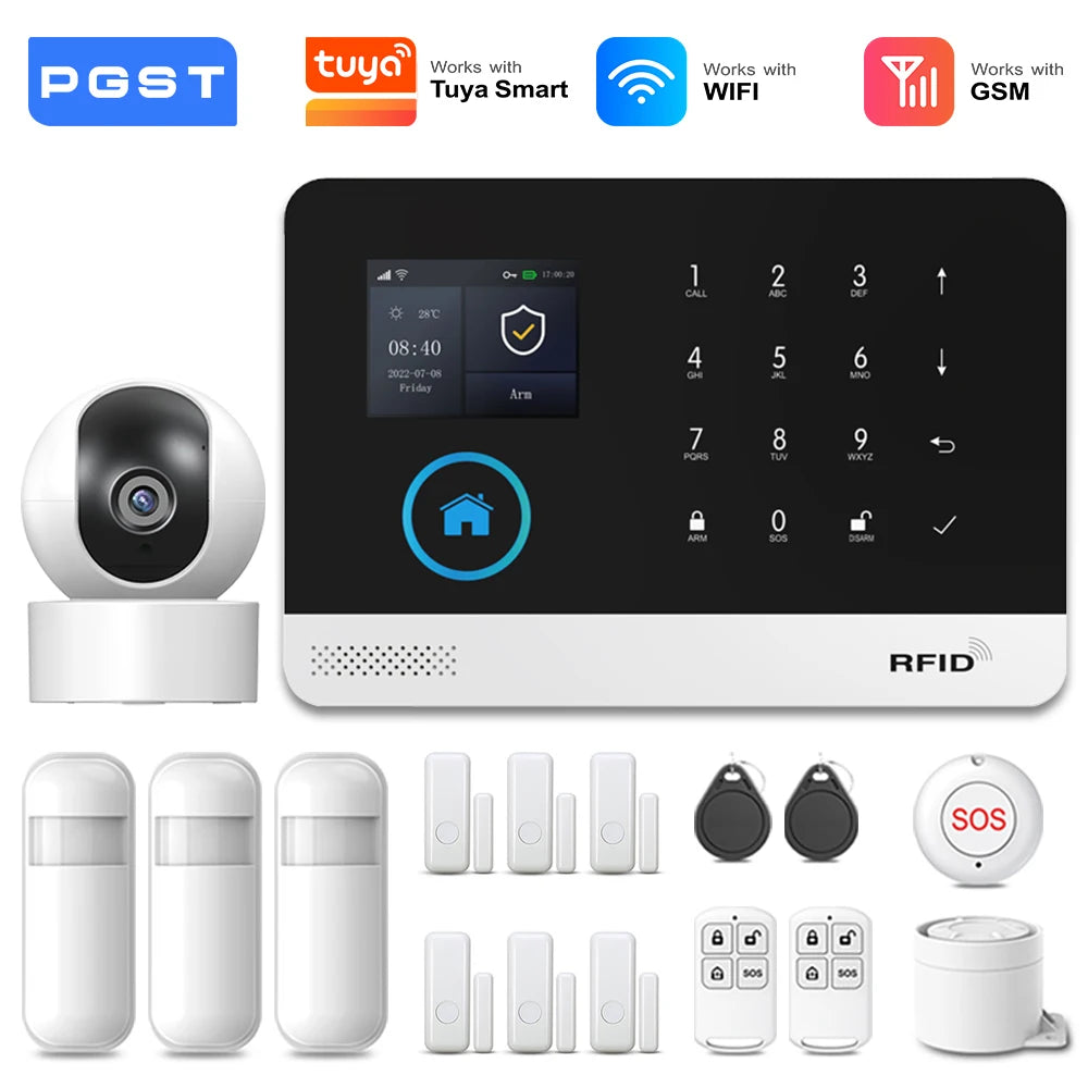 PGST 4G 2G WiFi GSM Wireless Alarm System PIR Sensor