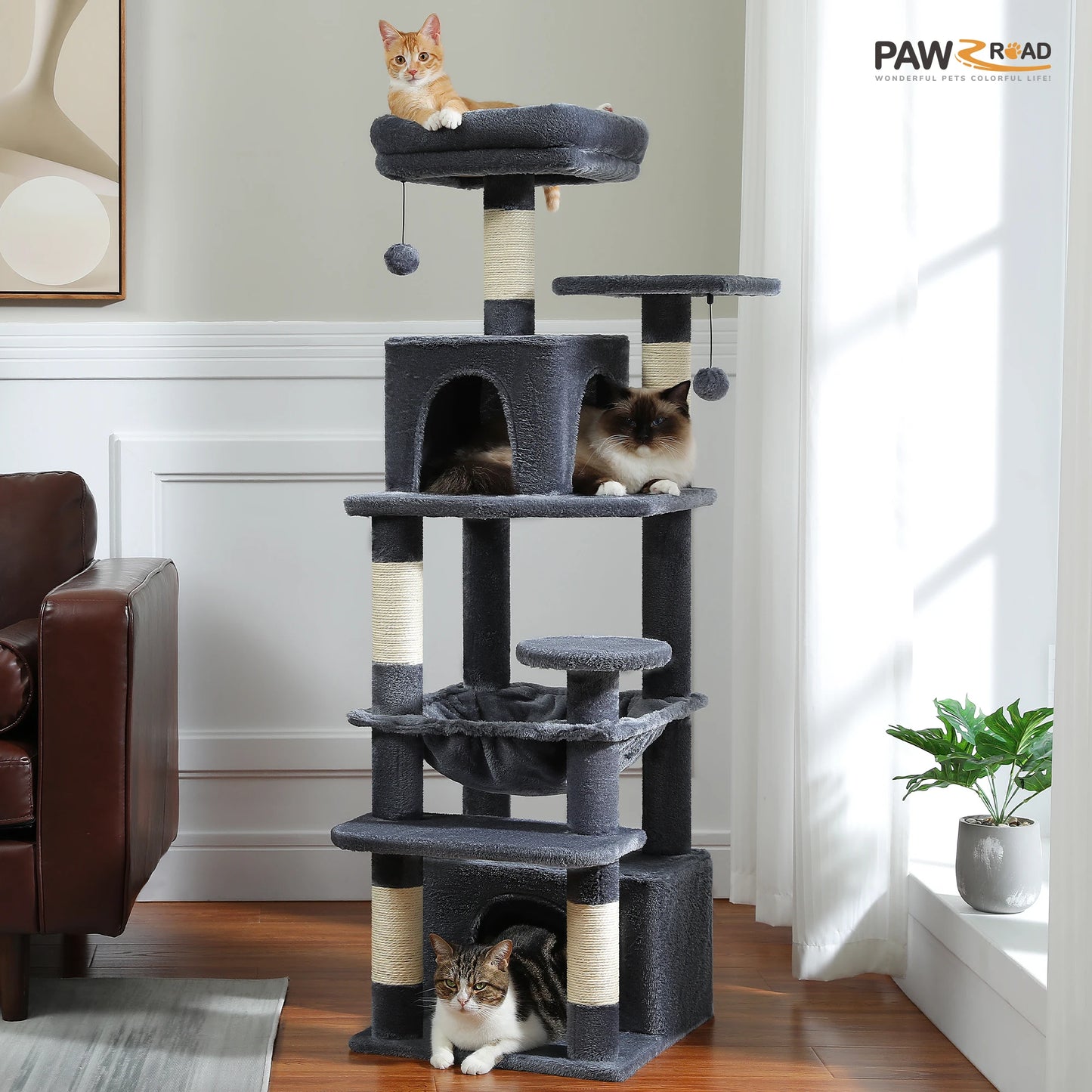 PAWZ Road Large Cat Tree And Tower For Indoor Cats
