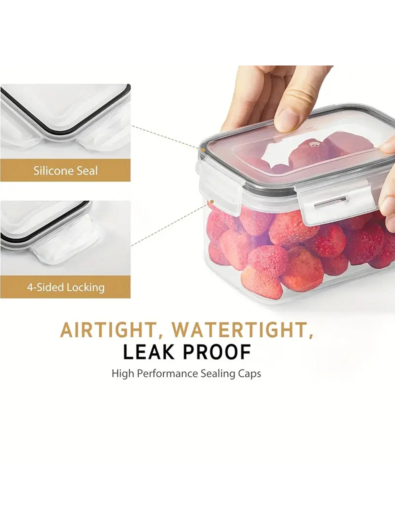 EZHomeEssentials 24pcs Airtight Food Storage Containers