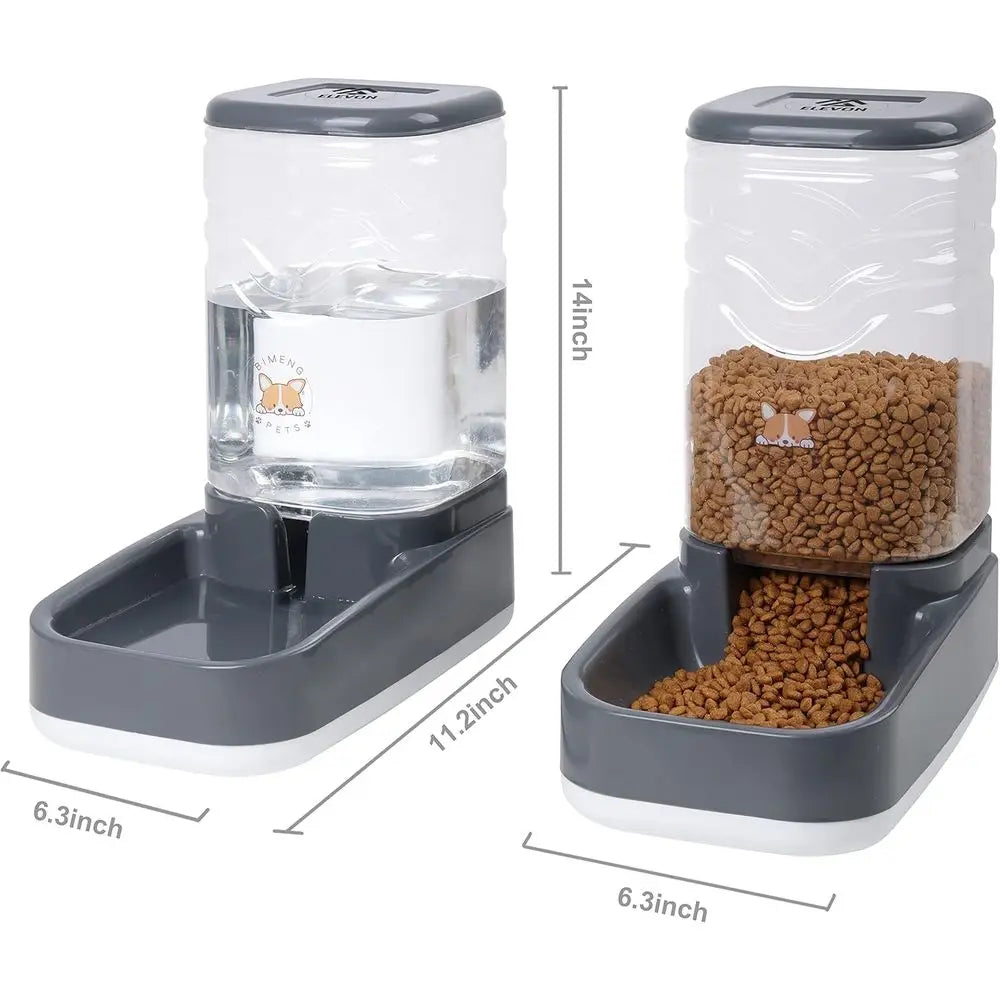 High Concerned Automatic Cat Feeder Gravity Food And Water Dispenser