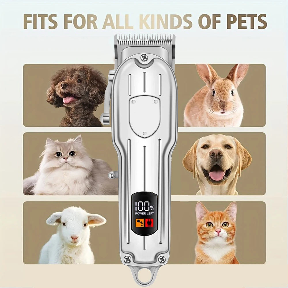 Pet Hair Clipper Cordless USB Rechargeable Low Noise