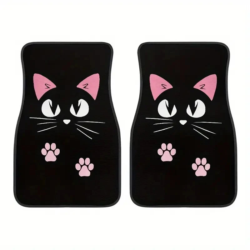 EZHomeEssentials Car Mats 4-Piece Retro Cartoon Windmill