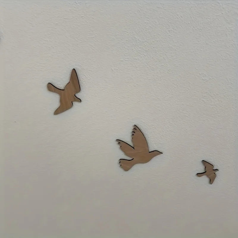 OtherChoice Scandinavian Wooden Bird Wall Stickers Nursery