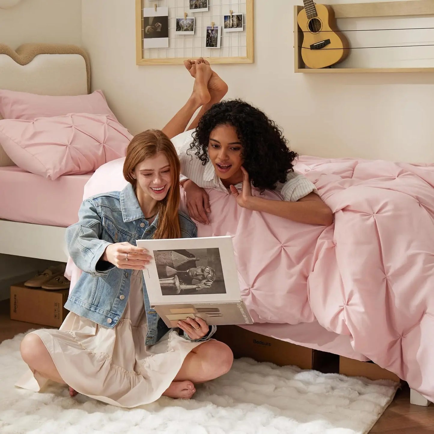 Fabirc Hypoallergenic UltraSoft 100TC Cotton Comforter Set For StudentDormitory Bedding