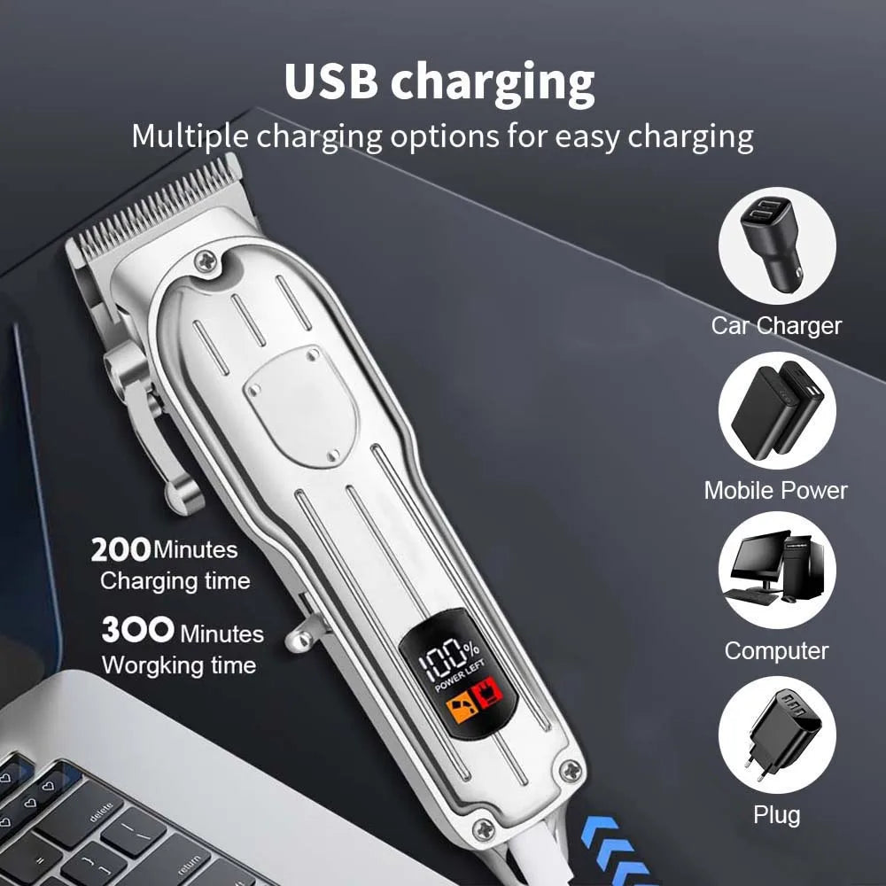 Pet Hair Clipper Cordless USB Rechargeable Low Noise