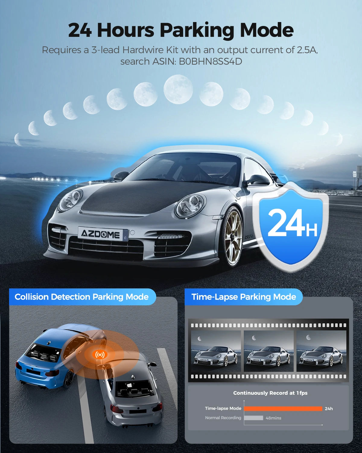 EZHomeEssentials AZDOME M330 Car DVR 1080P Dash Cam